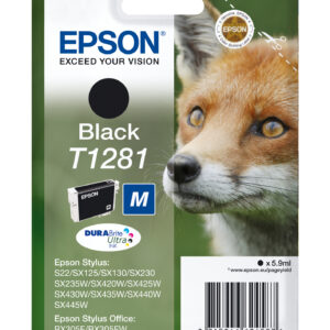 Tinta original epson t1281 negro c13t12814022 5.9ml - con alarma