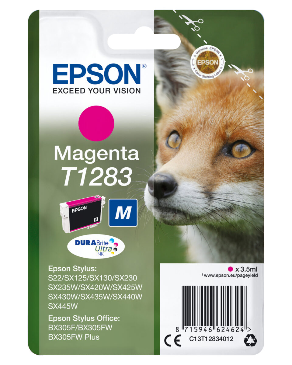 Tinta original epson t1283 magenta c13t12834012 3.5ml