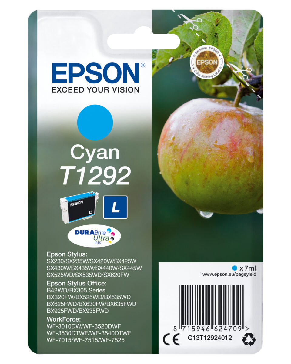 Tinta original epson t1292 cian c13t12924012 7ml
