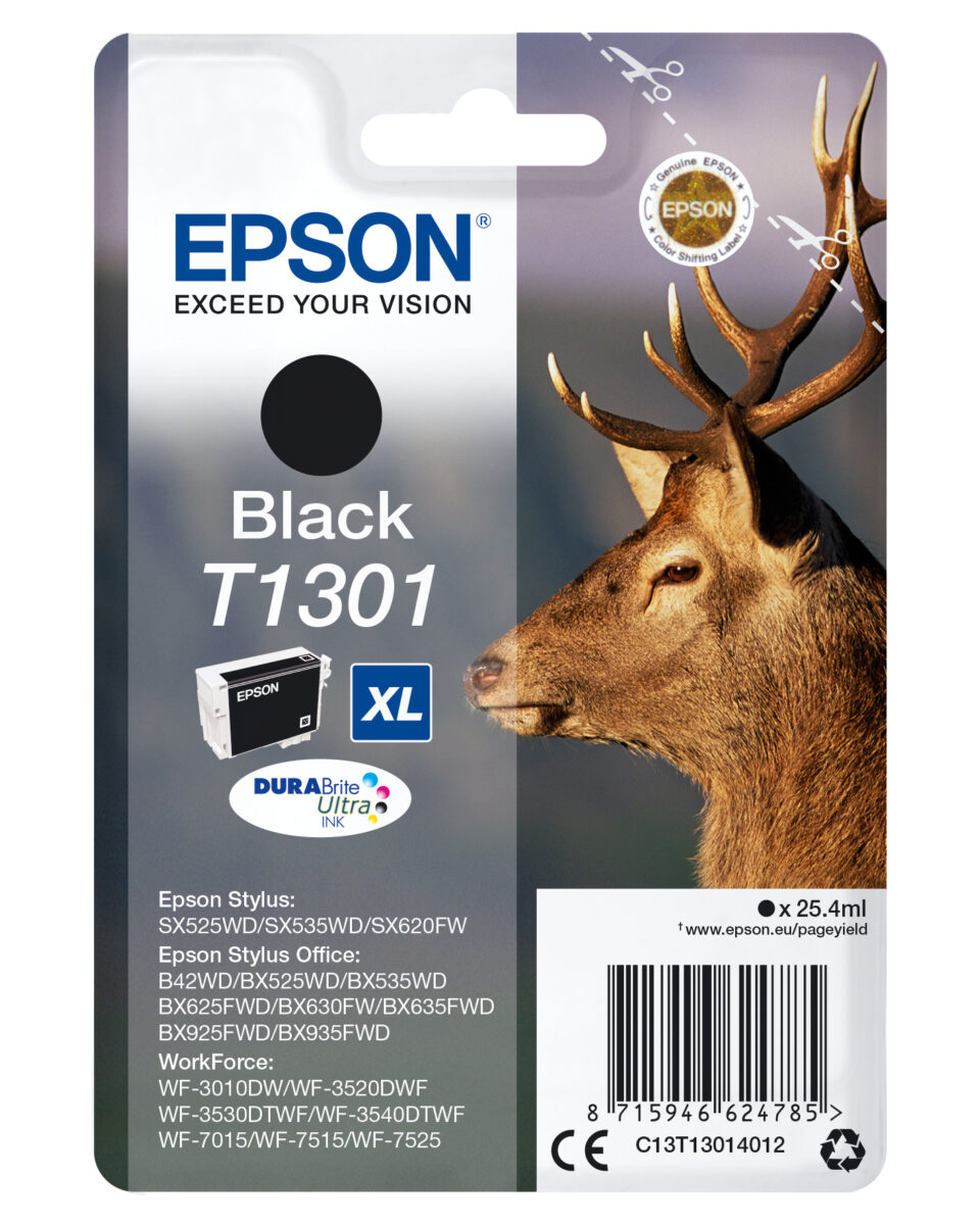 Tinta original epson t1301 negro c13t13014012 10.1ml