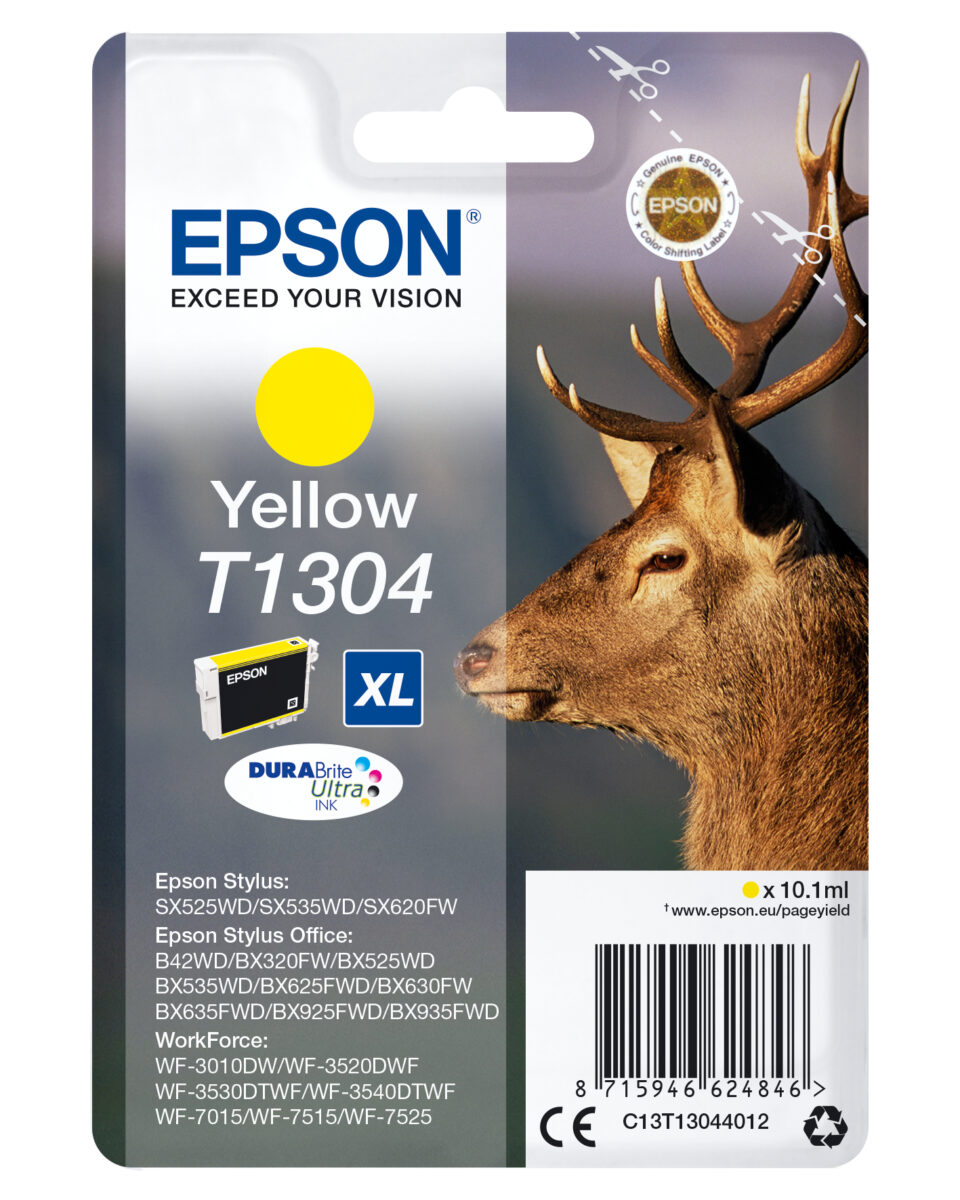 Tinta original epson t1304 amarillo c13t13044012 10.1ml