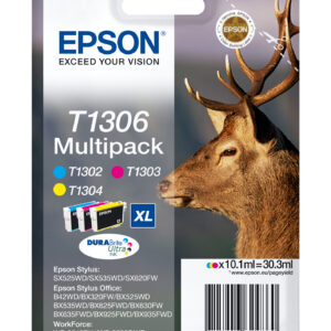 Tinta original epson t1306 multipack 3 colores c13t13064012