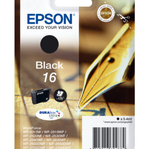 Tinta original epson t1621 negro c13t16214022 5.4ml - con alarma
