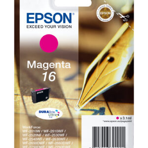 Tinta original epson t1623 magenta c13t16234022 3.1ml - con alarma