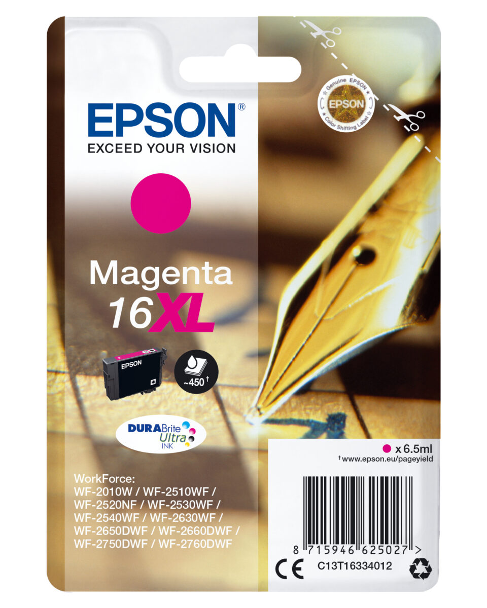 Tinta original epson t1633 xl magenta c13t16334012 6.5ml