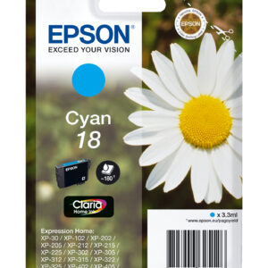 Tinta original epson t1802 cian c13t18024012 3.3ml