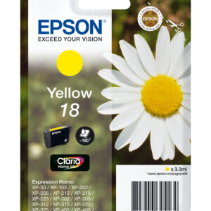 Tinta original epson t1804 amarillo c13t18044012 3.3ml