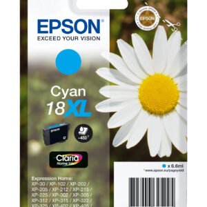 Tinta original epson t1812 xl cian c13t18124012 6.6ml