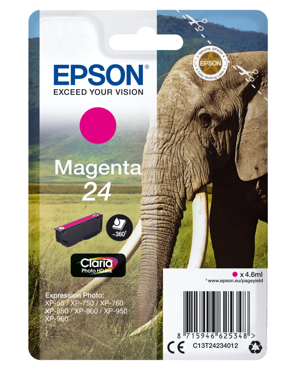 Tinta original epson t2423 magenta c13t24234012 4.6ml