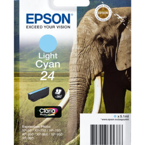Tinta original epson t2425 cian claro c13t24254012 5.1ml