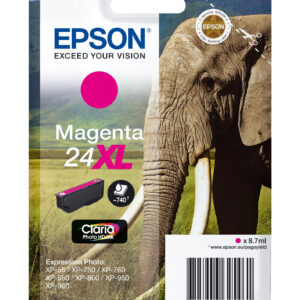 Tinta original epson t2433 xl magenta c13t24334012 8.7ml