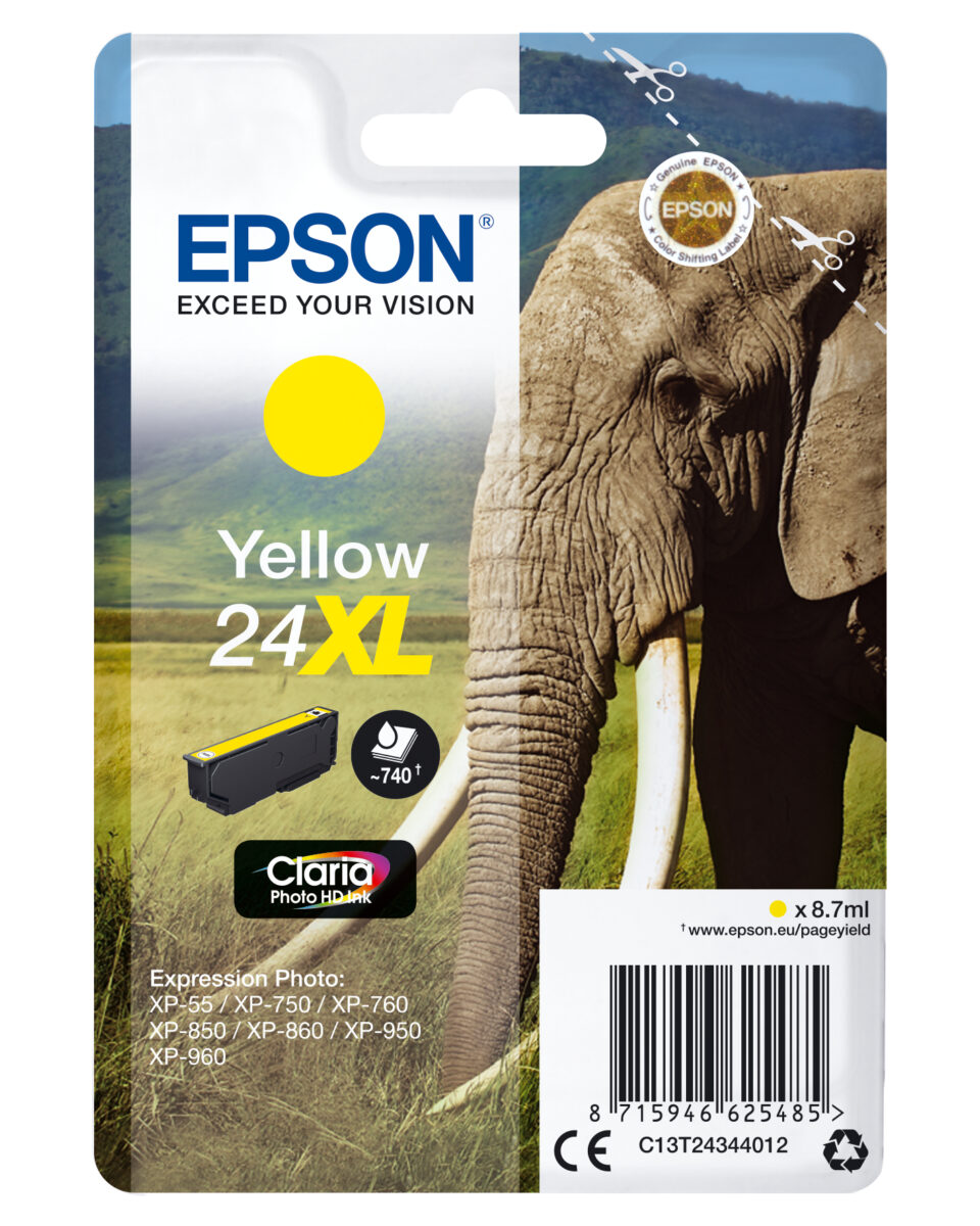 Tinta original epson t2434 xl amarillo c13t24344012 8.7ml