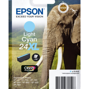 Tinta original epson t2435 xl cian claro c13t24354012 9.8ml