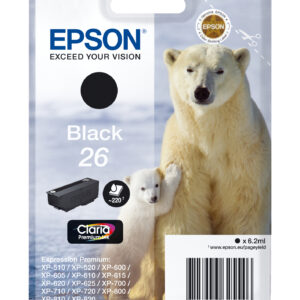 Tinta original epson t2601 negro c13t26014012 6.2ml