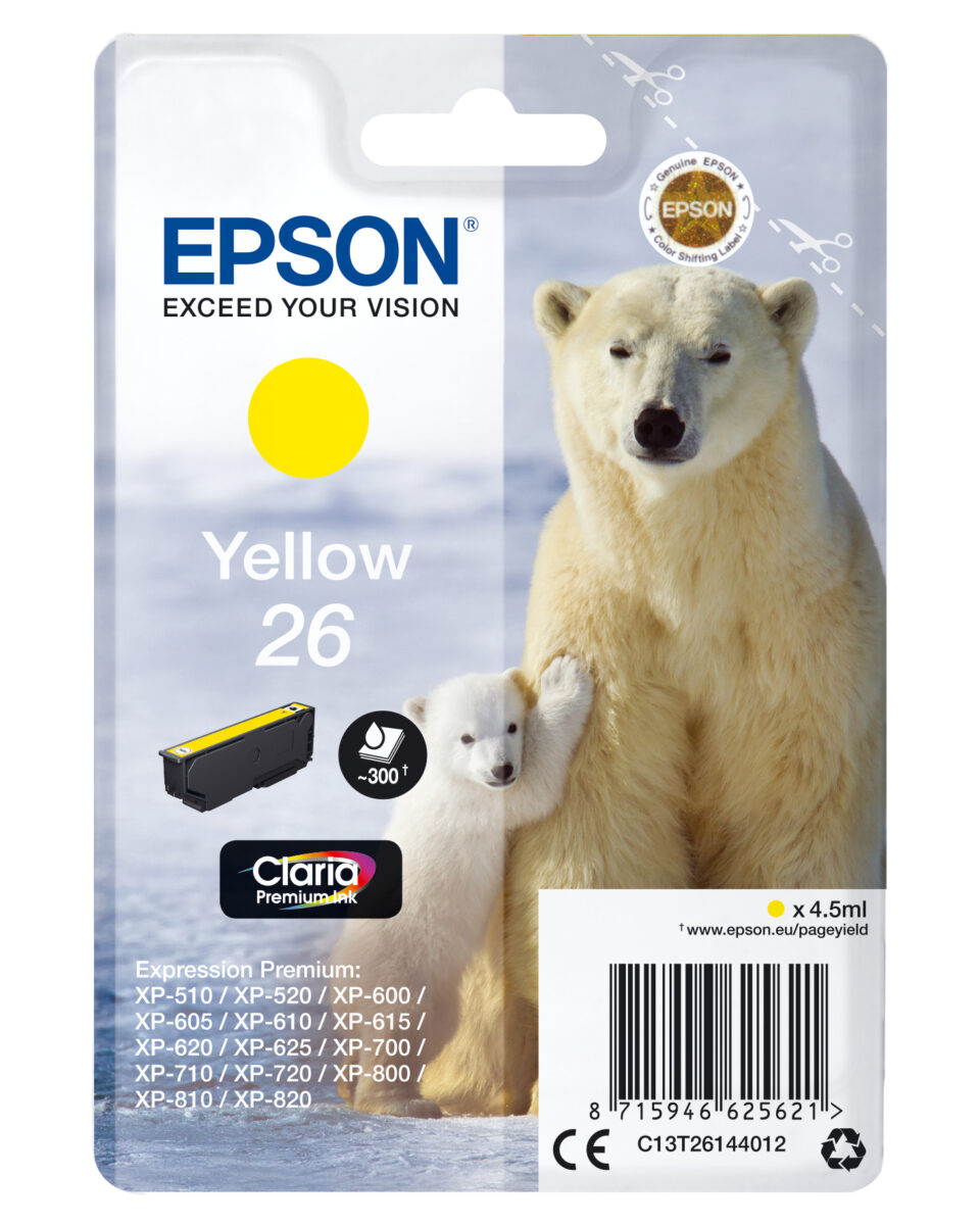 Tinta original epson t2614 amarillo c13t26144012 4.5ml
