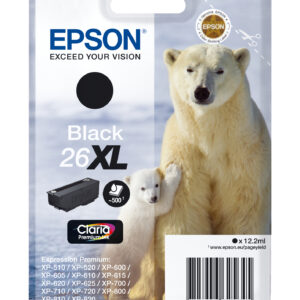Tinta original epson t2621 xl negro c13t26214012 12.2ml