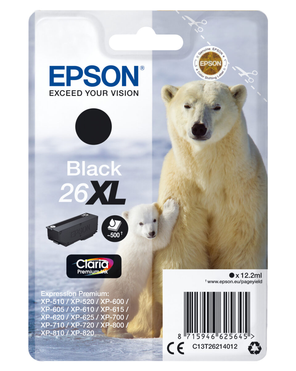 Tinta original epson t2621 xl negro c13t26214012 12.2ml