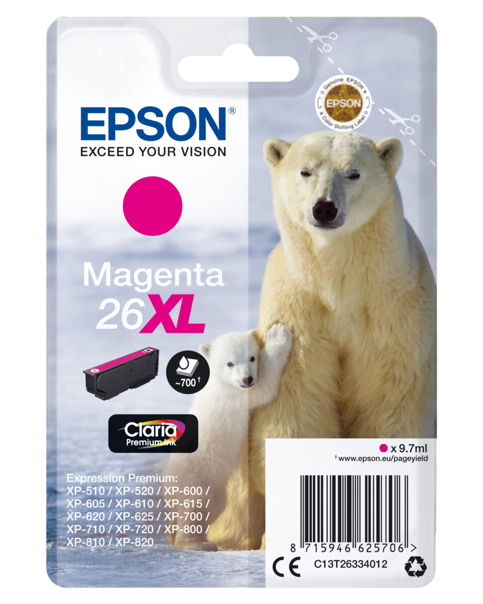 Tinta original epson t2633 xl cian c13t26334012 9.7ml