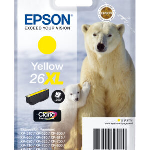 Tinta original epson t2634 xl amarillo c13t26344012 9.7ml