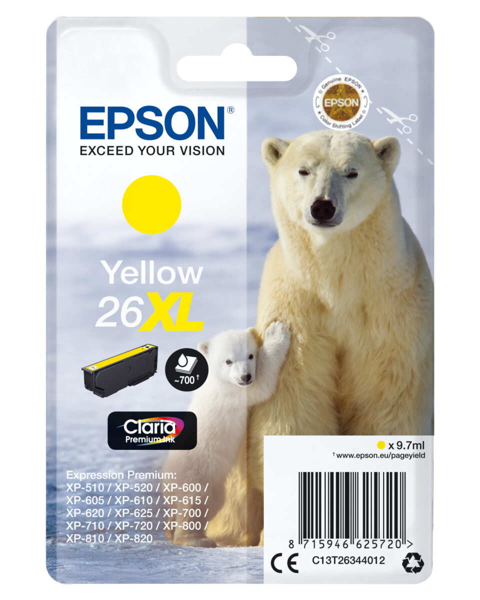 Tinta original epson t2634 xl amarillo c13t26344012 9.7ml