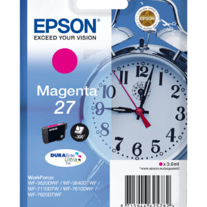 Tinta original epson t2703 magenta c13t27034012 3.6ml
