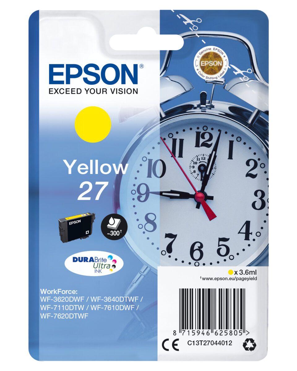 Tinta original epson t2704 amarillo c13t27044012 3.6ml