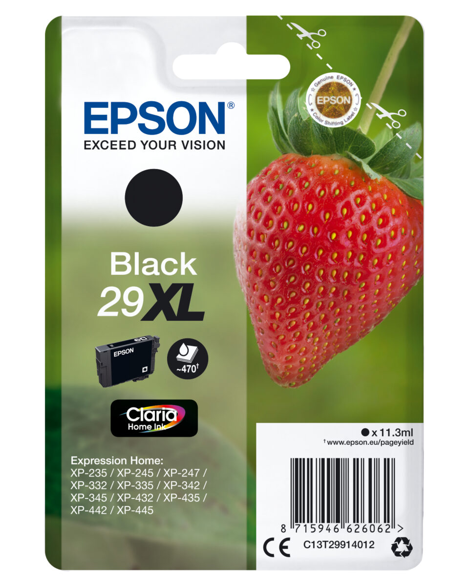 Tinta original epson t2991 xl negro c13t29914022 11.3ml - con alarma