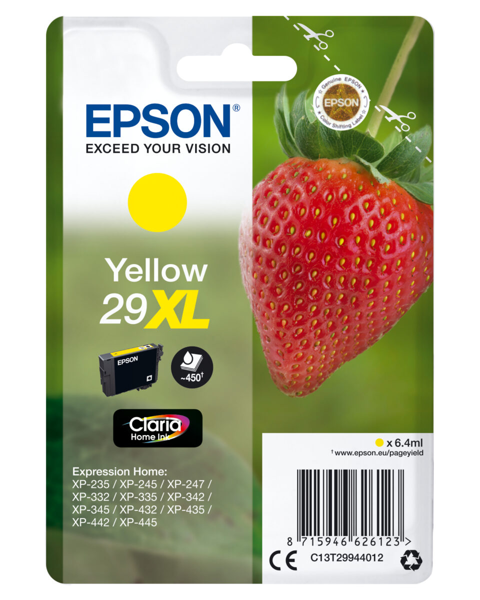 Tinta original epson t2994 xl amarillo c13t29944012 6.4ml