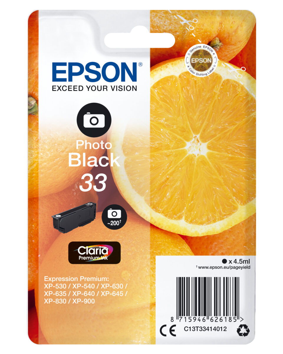 Tinta original epson t3341 negro c13t33414012 4.5ml