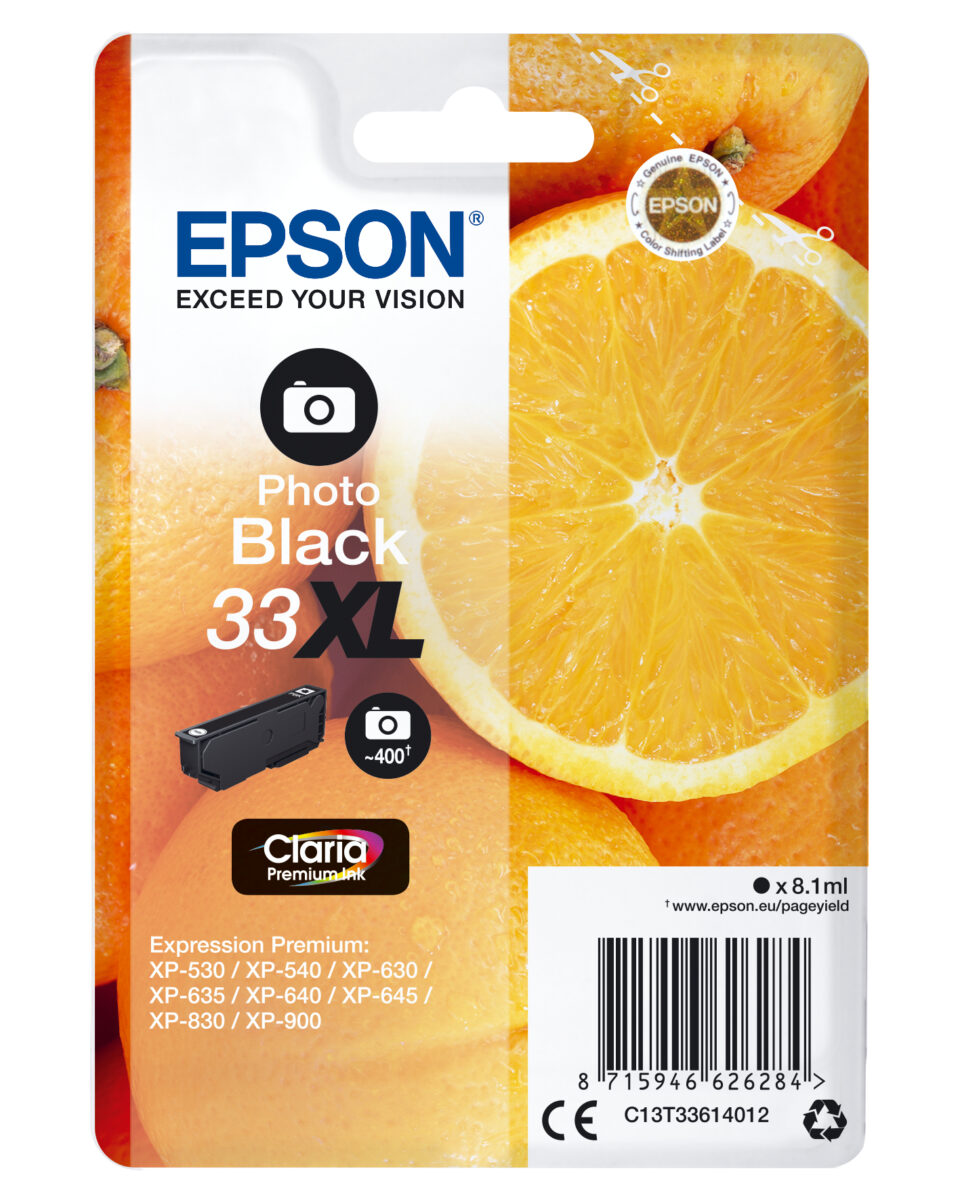 Tinta original epson t3361 xl negro foto c13t33614012 8.1ml