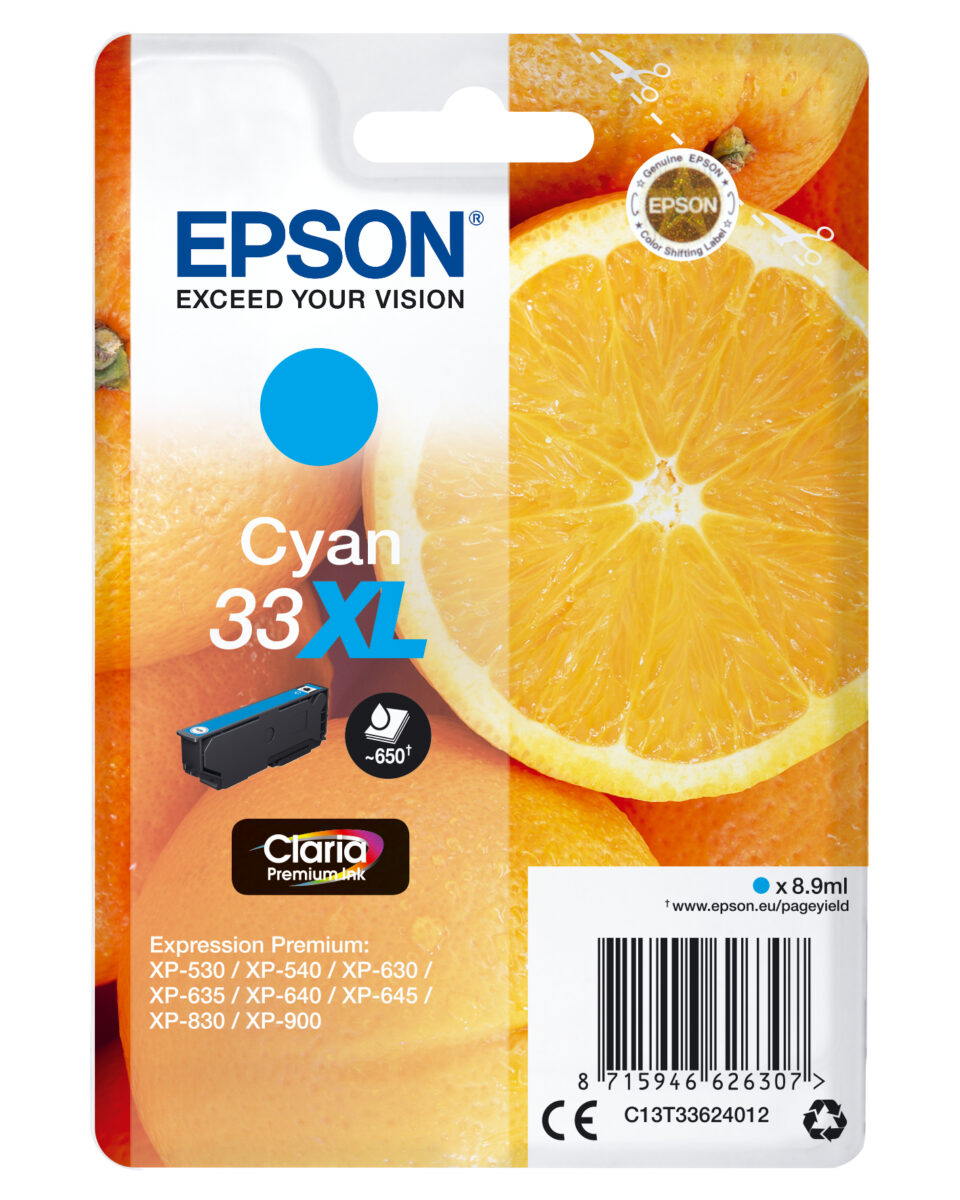 Tinta original epson t3362 xl cian c13t33624012 8.9ml