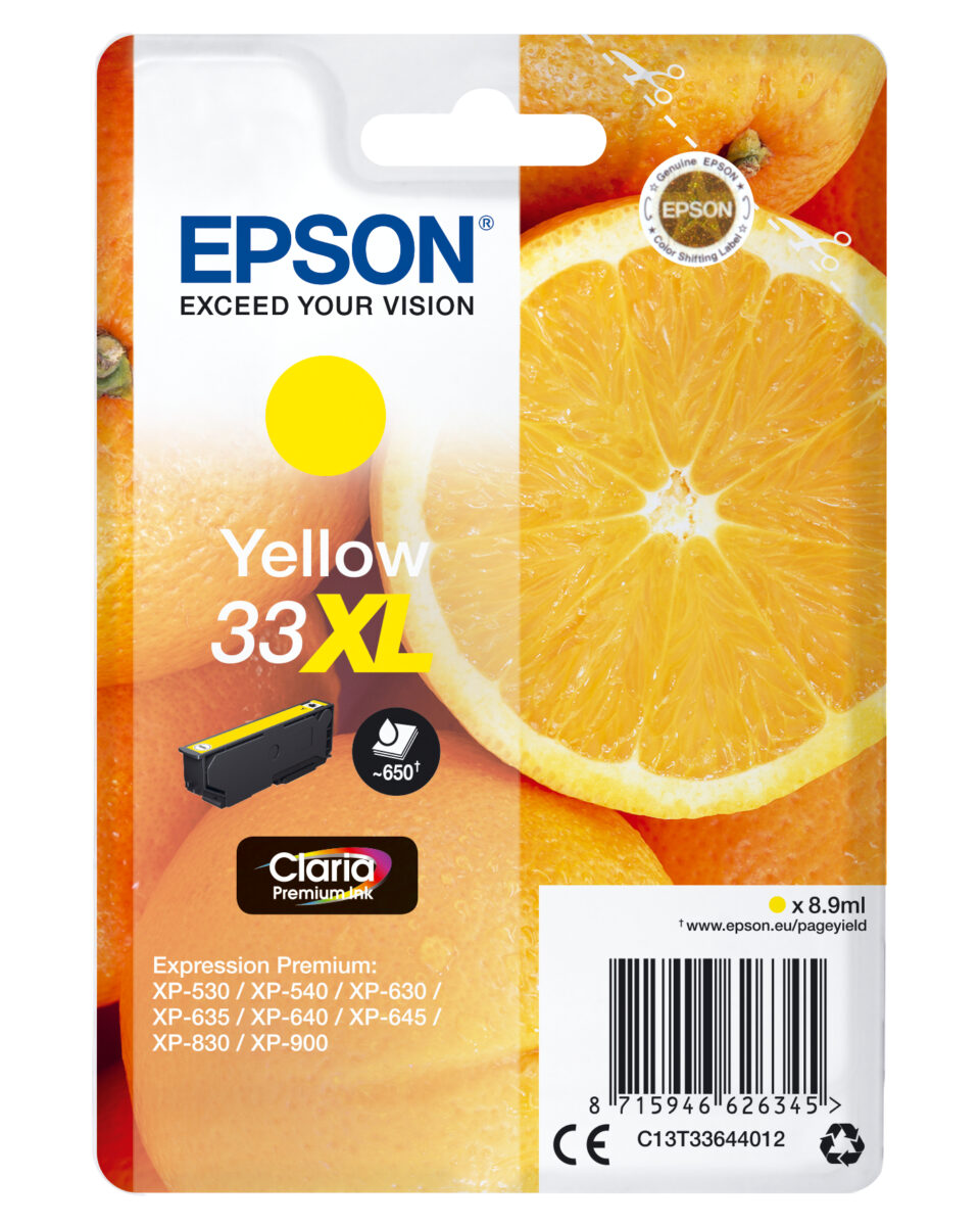 Tinta original epson t3364 xl amarillo c13t33644012 8.9ml