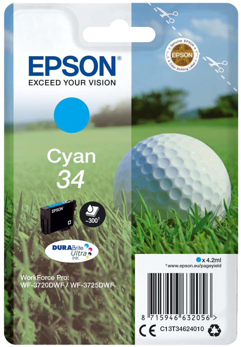 Tinta original epson t3462 cian c13t34624010 4.2ml