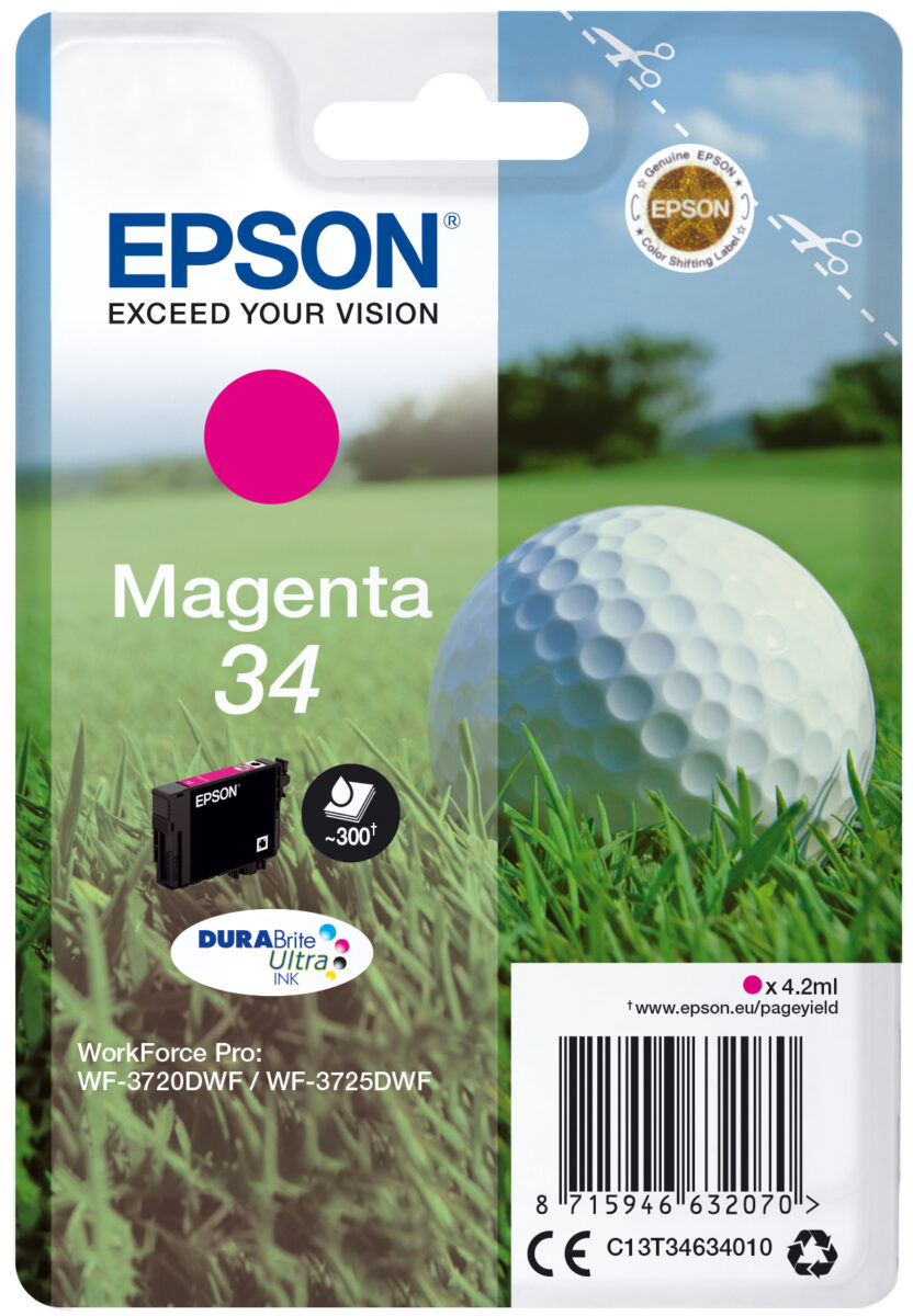 Tinta original epson t3463 magenta c13t34634010 4.2ml