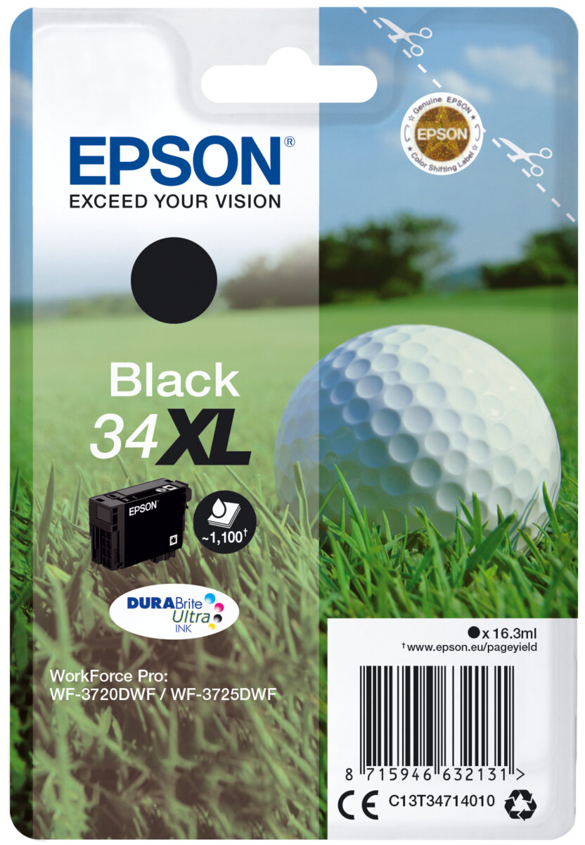 Tinta original epson t3471 xl negro c13t34714010 16.3ml