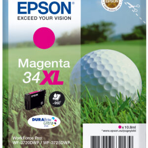 Tinta original epson t3473 xl magenta c13t34734010 16.3m