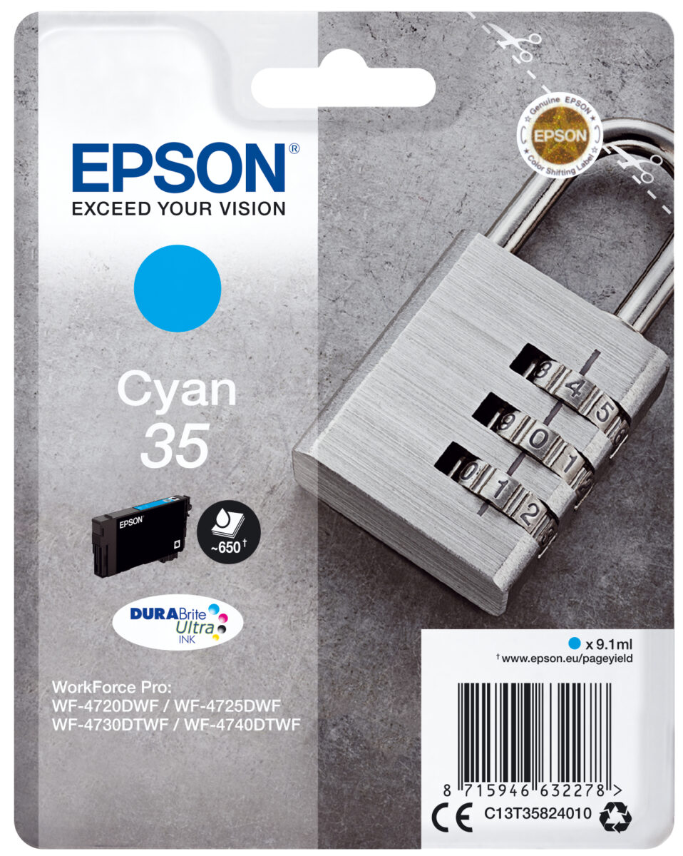 Tinta original epson t3582 cian c13t35824010 9.1ml