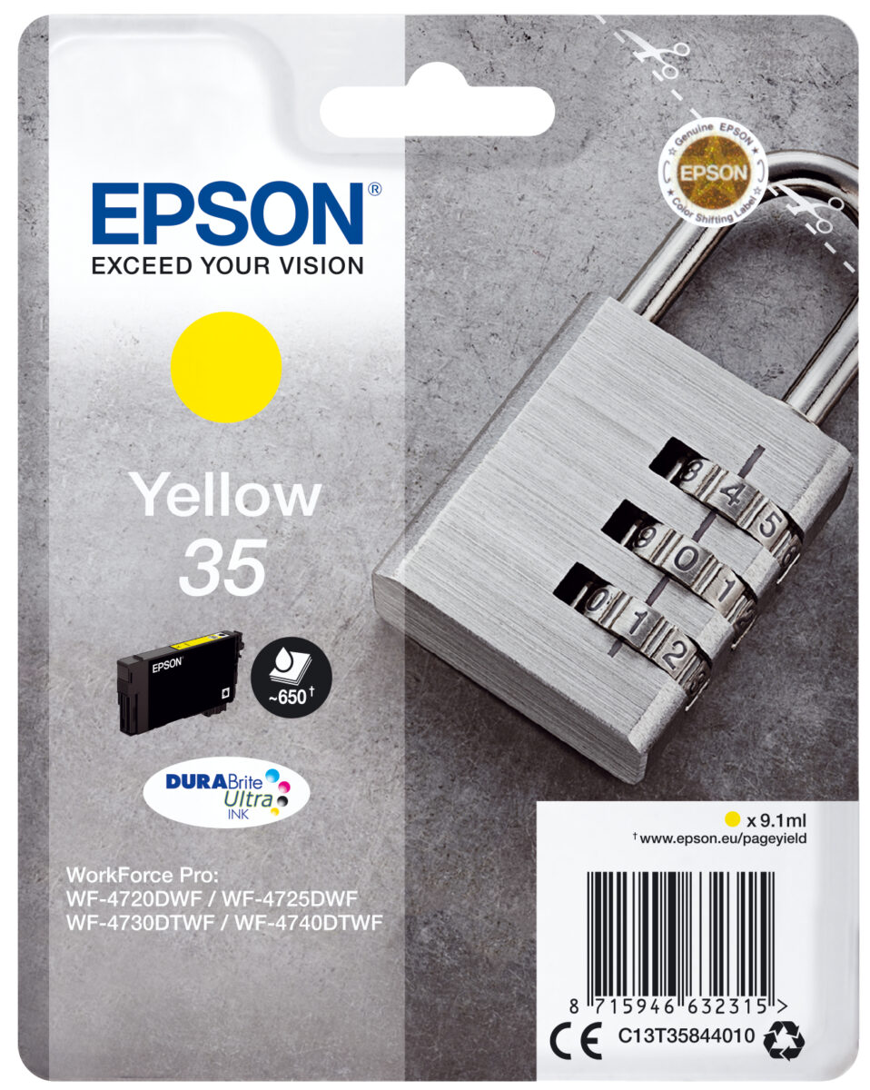 Tinta original epson t3584 amarillo c13t35844010 9.1ml