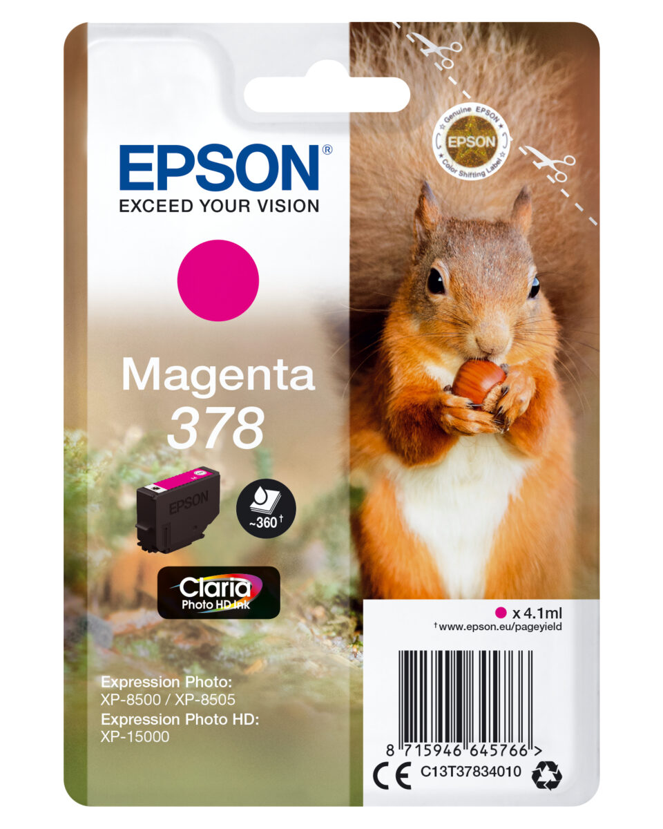 Tinta original epson t3783 magenta c13t37824010 4.1ml