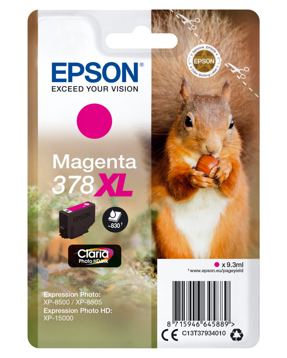 Tinta original epson t3793 xl magenta c13t37934010 9.3ml