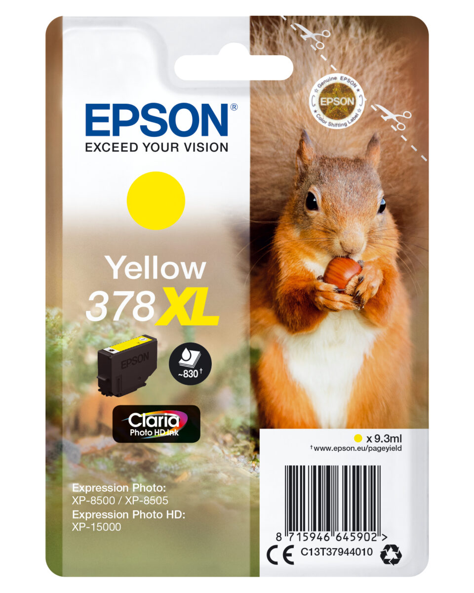 Tinta original epson t3794 xl amarillo c13t37944010 9.3ml