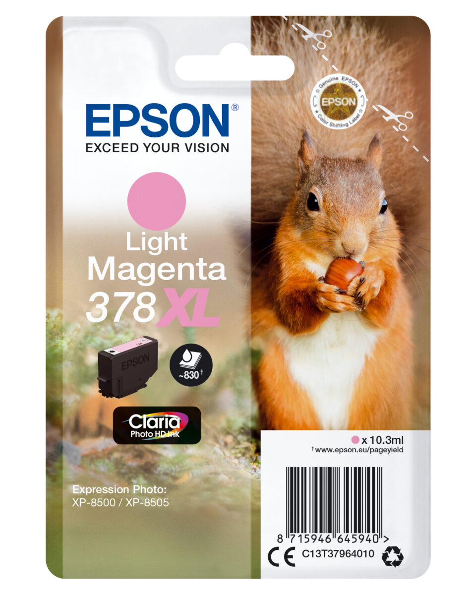 Tinta original epson t3796 xl magenta claro c13t37964010 10.3ml