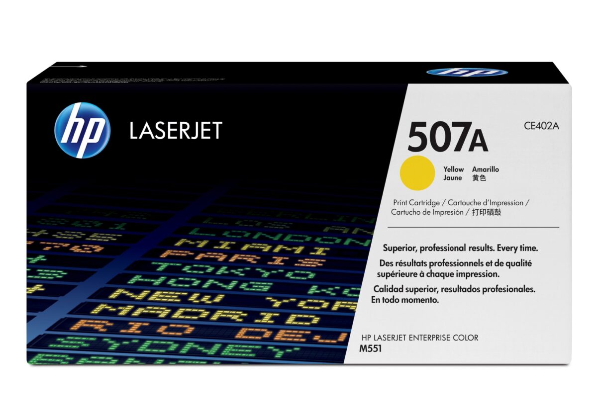 Tóner original hp ce402a amarillo 507a 6.000 páginas