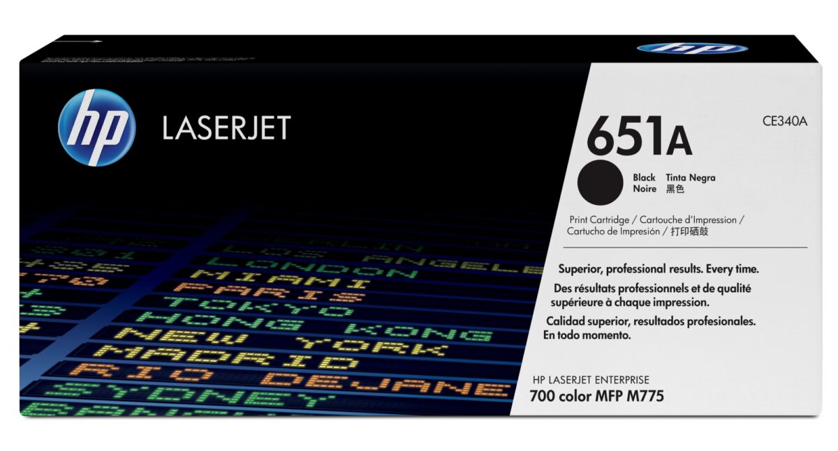 Tóner original hp ce340ah negro 651a 13.500 páginas