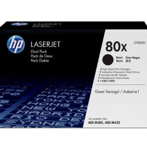 Pack 2 unidades tóner originales hp cf280xd negro 80x 13.800 páginas