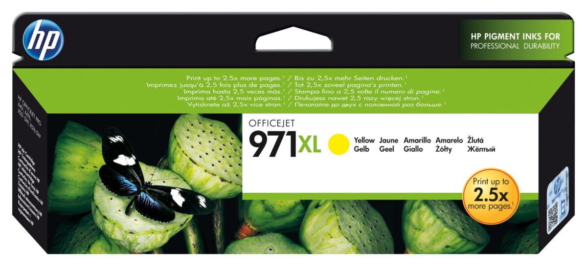 Tinta original hp n971xl amarillo cn628ae 83ml