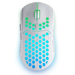 Mouse mars gaming wireless rgb mmw3 white usb 2.4g bateria recargable 3200dpi ultraligero hive ilumi