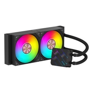 Sistema de refrigeracion liquida abysm ab324013 oceanic tide 240 negro argb dual fan intel amd