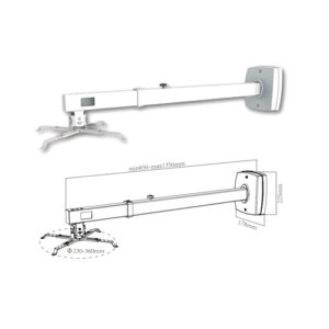Soporte de proyector approx para pared inclinable separacion 85cm a 135cm vesa maximo 200x200 hasta