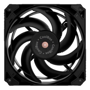 Ventilador interno coolbox v12 black 120mm hydraulic bearing 1200rpm 4 pines molex negro